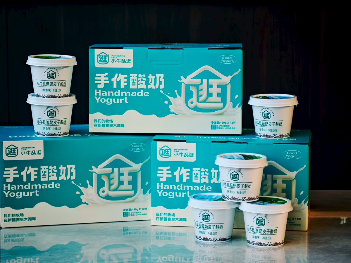 小牛乱逛手作酸奶礼盒，150 克 × 12 杯